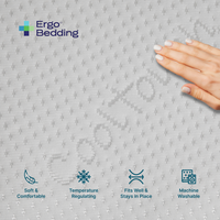 Ergo Bedding Ultimate Feel Mattress Protector: 3D Air Fabric Cooling, Vinyl Free, Ultra Soft, Breathable, Noiseless Bed Mattress Cover