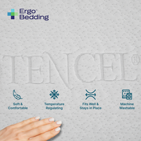 Ergo Bedding Ultimate Dream Mattress Protector-Waterproof, 3D Air Fabric Cooling , Ultra Soft Breathable & Noiseless Bed Mattress Cover for your Comfort & Protection (Tencel Jacquard)