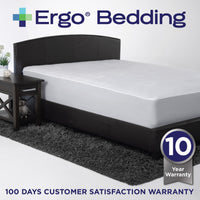 Ergo Bedding Ultimate Bamboo Mattress Protector-Waterproof-Hypoallergenic-Vinyl Free, Ultra Soft Breathable, Noiseless