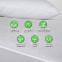 Ergo Bedding Ultimate Cotton Mattress Protector-Waterproof-Hypoallergenic-Vinyl Free